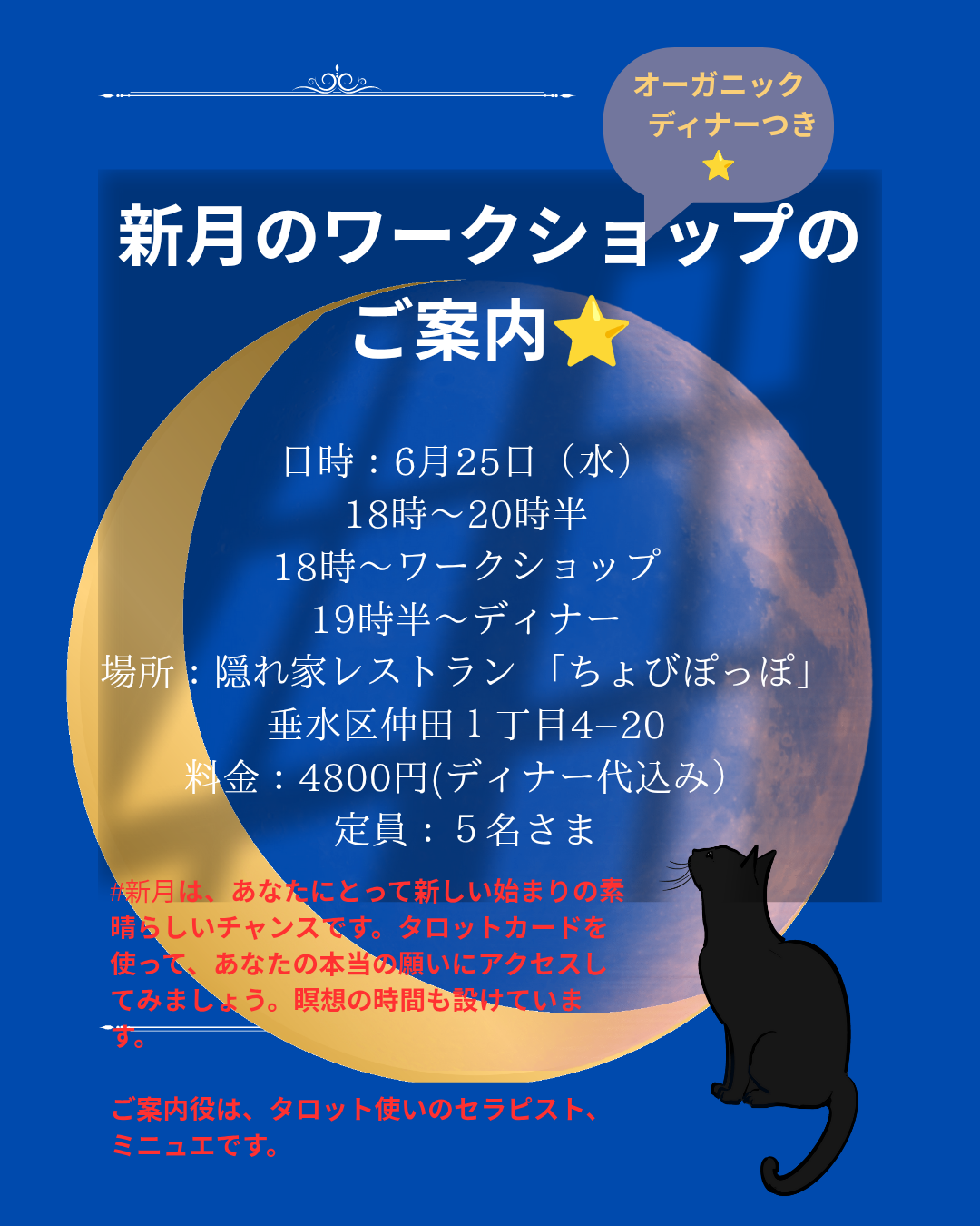 新月のワークショップ in ちょびぽっぽ　=^_^=　